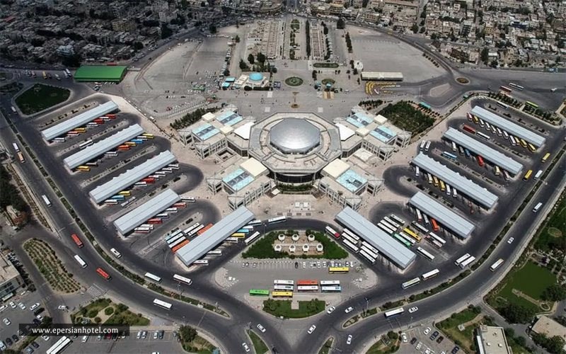 تصویر هوایی پایانه مسافربری امام رضا مشهد